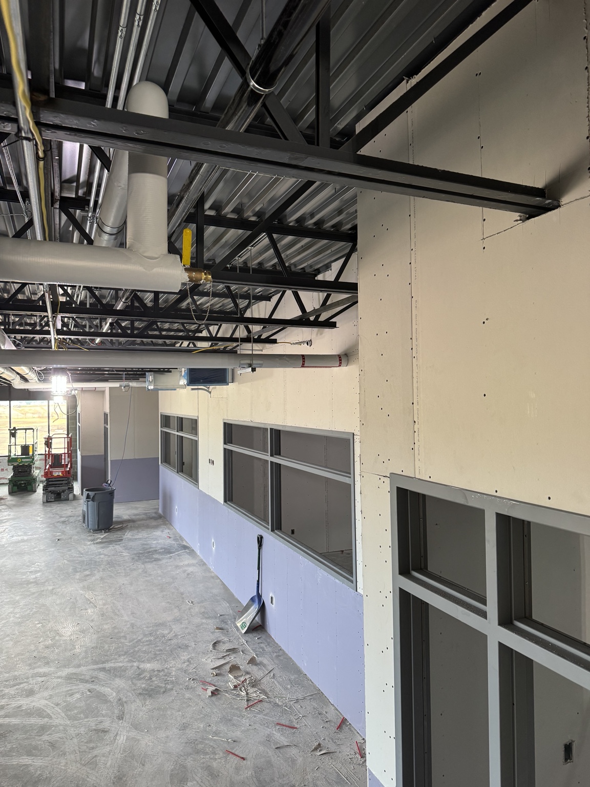 Commercial drywall installation